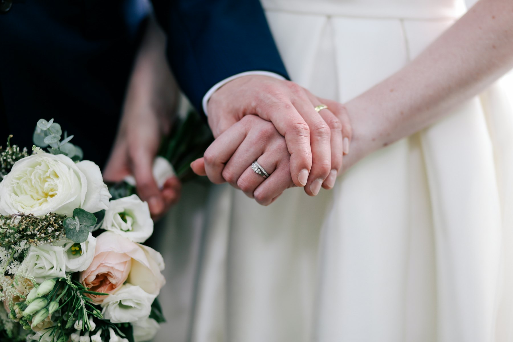A catered wedding table